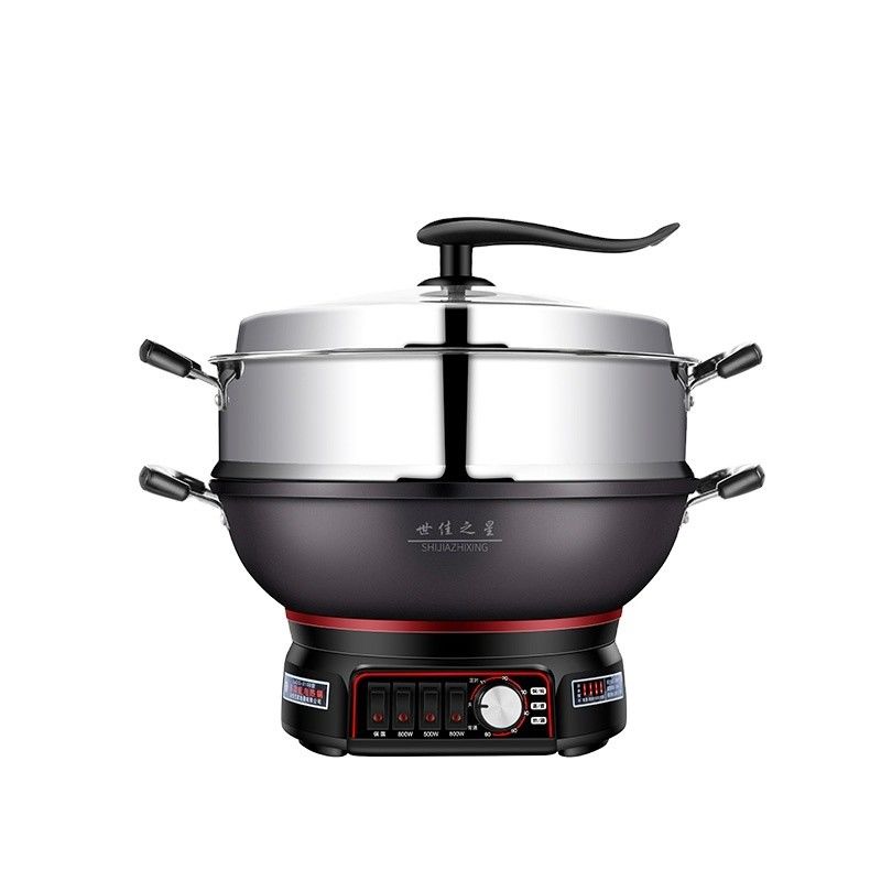 Revestimiento antiadherente Wok eléctrico para el hogar 220V Fritar y freír Molde privado