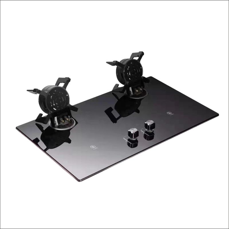 2 Fuente de energía de vidrio templado negro Fuente de energía gas