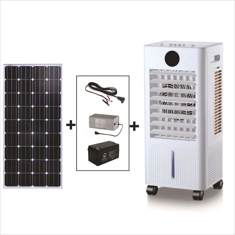 Molde privado 12V DC refrigeración ventilador solar y luz para contenedores de envío con energía solar